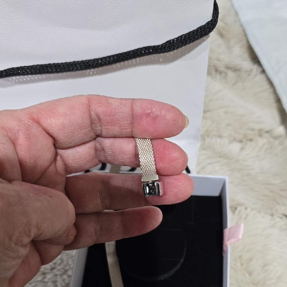 Pandora Silver Mesh Bracelet. NWT - Picture 4 of 7